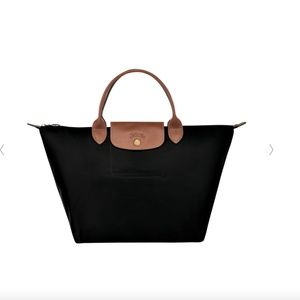 Longchamp Paris: Top Handle Le Pliage Original Black (M)